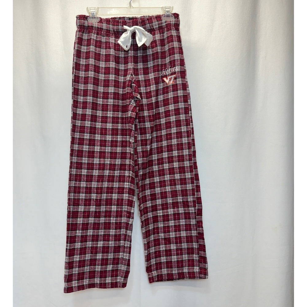 Virginia Tech Hokies VT Concepts Sport Pajama Pants Women Small Maroon Plaid